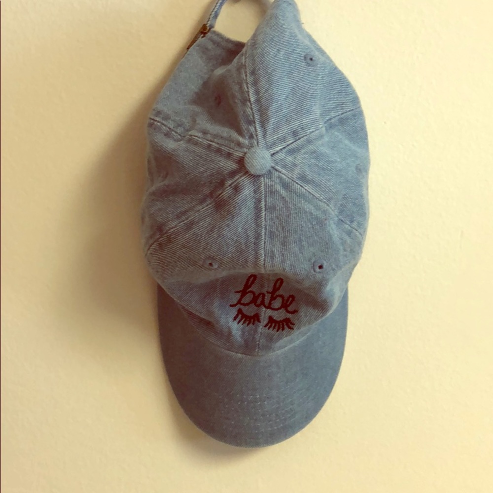 Urban Outfitters Babe denim baseball hat